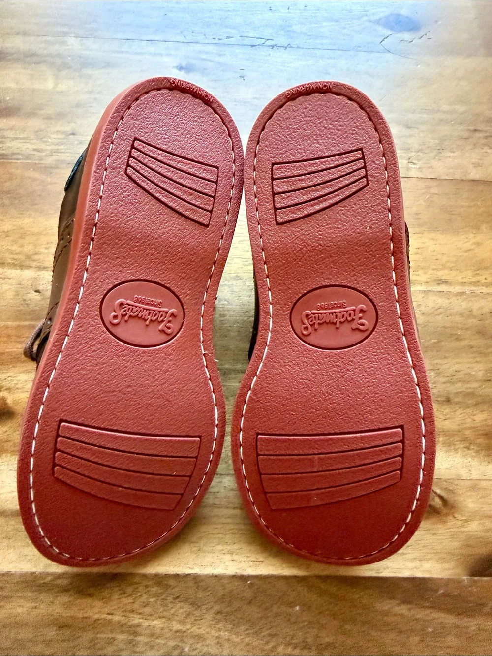 Footmates Boys Connor Brown Leather Oxford Dress Shoes Toddler Size 11 NWOB